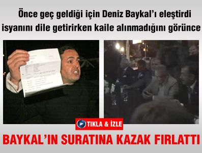 OSMAN KAPTAN - Deniz Baykal'ın suratına kazak fırlattı