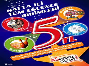 As Merkez Outlet’te 5 Liraya Eğlence