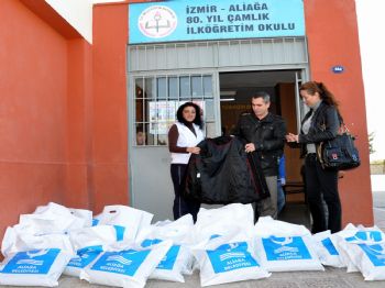 Öğrencilerin Kışlık Kabanı Aliağa Belediyesi`nden