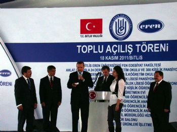 Başbakan Erdoğan, Bitlis Eren Üniversitesi`nde Toplu Açılış Yaptı