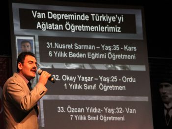 Van Depreminde Şehit Olan 75 Öğretmen, 24 Kasım Etkinliğinde Anıldı