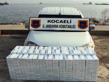Kocaeli`nde 11 Bin 112 Paket Kaçak Sigara Ele Geçirildi