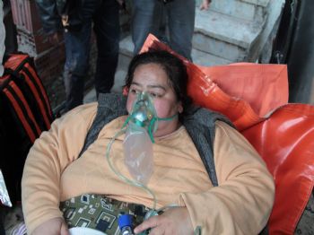 270 Kiloluk Kadını İtfaiye Evden Çıkardı