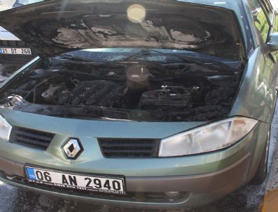 KARAELBISTAN - Seyir Halindeki Otomobil Alev Aldı