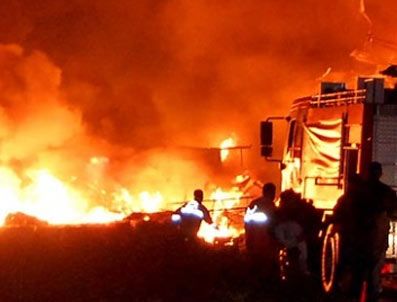 Van'da yardım deposunda yangın çıktı