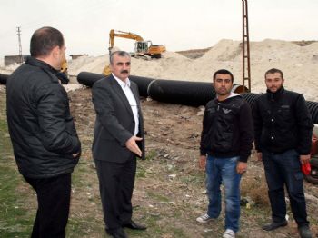 ŞEHMUS NASıROĞLU - Midyat Belediyesi, Kanalizasyon Çalışmasına Kurban Keserek Başladı