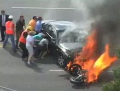 Diri diri yanmaktan son anda kurtuldu