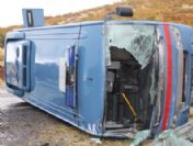 Bingöl`de Cezaevi Aracı Devrildi: 1 Şehit, 9 Yaralı