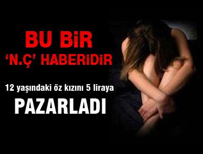 Öz kızını erkeklere pazarladı