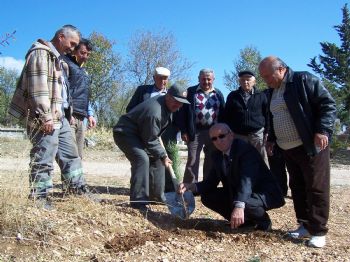 Çomaklı Belediye Meclisi Mezarlığa Fidan Dikti