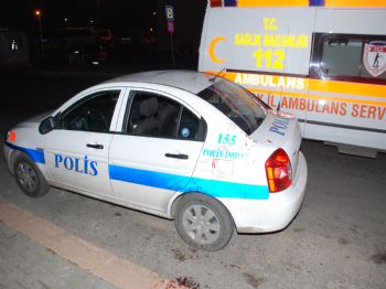 Alkollü Şahıs Polis Otosunun Camını Kafa Atarak Kırdı