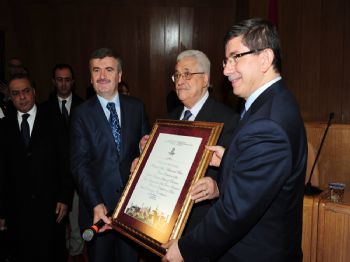 MAHMUT ABBAS - Filistin Lideri Abbas'a Fahri Hemşehrilik Beratı
