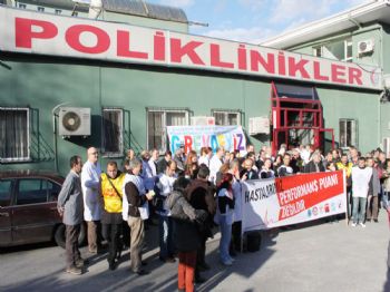 BURSA DEVLET HASTANESI - Eğitim ve Sağlıkçılar Grevde