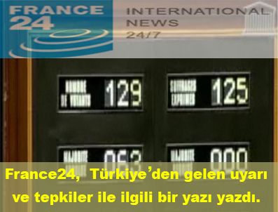 ÜMIT BOYNER - France24,Türkiye'den gelen uyarı ve tepkiler ile ilgili bir yazı yazdı.
