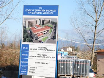 Fatsa Yükseköğrenim Yurdu'nun Temeli 14 Ocak'ta Atılıyor