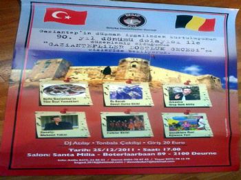 Belçika'da Yaşayan Gaziantepliler Dostluk Gecesinde Buluşacak