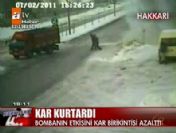 Kar astsubayları kurtardı