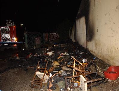 Köpekleriyle birlikte yanarak öldü