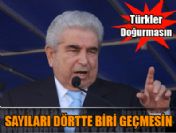 Türklerin sayısı dörtte biri geçmesin