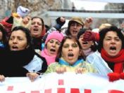 Tekel işçileri Ankara'da eylem yaptı