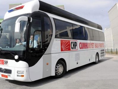 CHP seçim otobüsüne pompalı saldırı