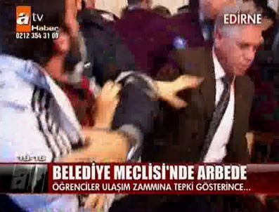 Edirne Belediye Meclisi'nde Kavga