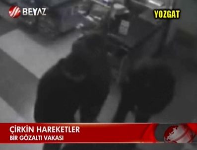 Polis dayağı güvenlik kamerasında