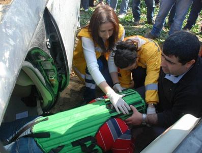 Aracı ile tarlaya uçtu o anda doktor geldi