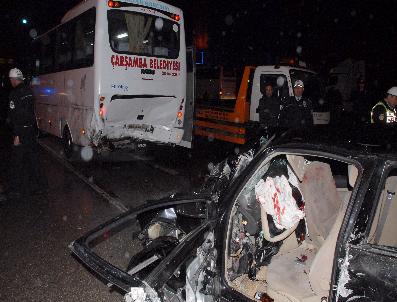 İBRAHIM DEMIR - Otomobil Halk Otobüsüne Çarptı: 2 Ölü, 1 Yaralı