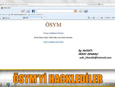 HACKER - ÖSYM'nin internet sitesini hacklediler!