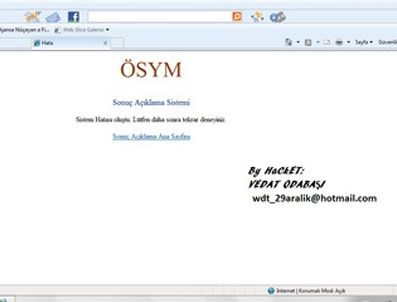 HACKER - ÖSYM'yi hacklediler! (osym.gov.tr açılmıyor)