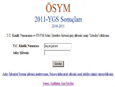 BILAL DOĞAN - ÖSYM 2011 YGS sonuçları ( YGS sınav sonuçlarında birinci Ankara'dan)