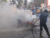 Seyir Halindeki Araç Alev Alev Yandı