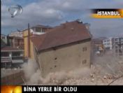 5 katlı bina böyle yıkıldı