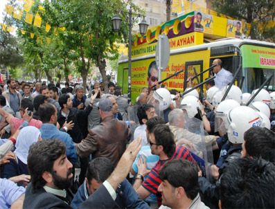 İBRAHIM BINICI - Şanlıurfa'da Polis İle Bdp'liler Arasında Gerginlik