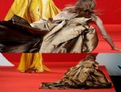 Ünlü manken üst üste 4 kere düştü