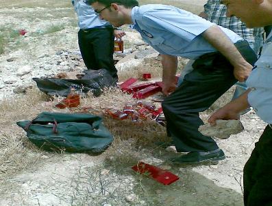 Kaçak Viskiler İmha Edildi