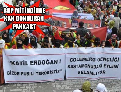 ŞEYH SAID - BDP mitinginde tehlikeli pankart