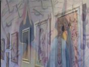 Erdeha'nın rüyalarında yarattığı yerler tuvalde