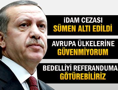 Başbakan Erdoğan: İdam cezası sümen altı edildi