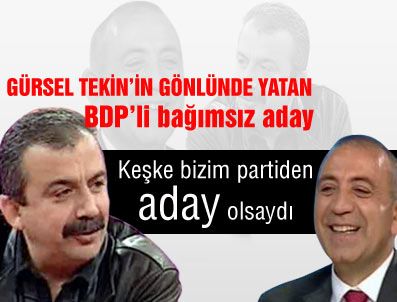 Gürsel Tekin'in gönlünde yatan BDP'li milletvekili aday kim?