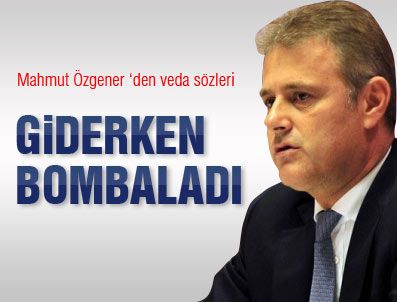 FARUK ÖZAK - Mahmut Özgener başkanlığı bıraktı