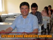 50'sinden sonra üniversite sınavına girdi