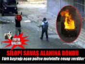 Silopi'de molotoflu YSK protestosu