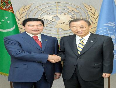 TÜRKMENISTAN DEVLET BAŞKANı - Berdimuhamedov, Bm Genel Sekreteri Ban’I Kutladı