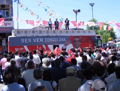 İLHAMI YıLMAZ - Mhp Alaplı Mitingine Yoğun İlgi