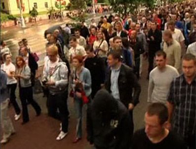 Belarus'ta protesto gösterisi