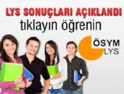 2011 LYS sonuçları açıklandı  2011 LYS Sonuçları için Tıklayınız