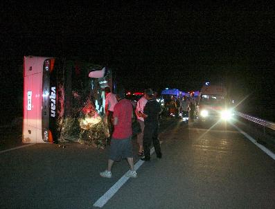 Bursa‘da Yolcu Otobüsü Devrildi: 59 Yaralı