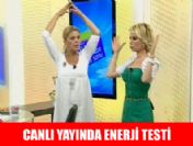 CNN Spikerine canlı yayında enerji testi